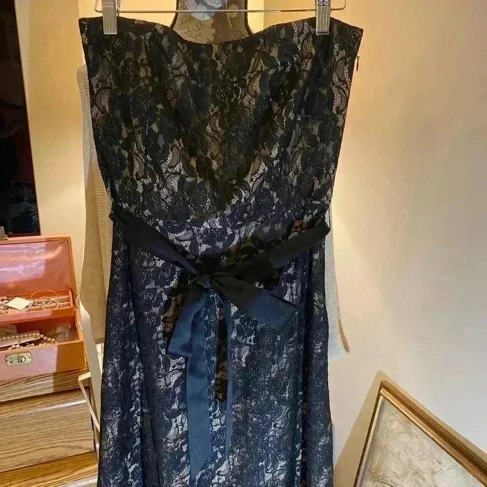Ann Taylor Loft lace strapless dress